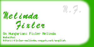 melinda fixler business card